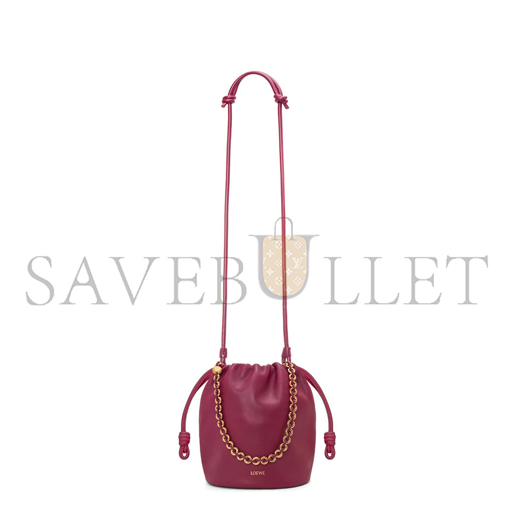 LOEWE FLAMENCO PURSE BUCKET IN MELLOW NAPPA LAMBSKIN A411FPBX02-1048 (32*24*17cm)